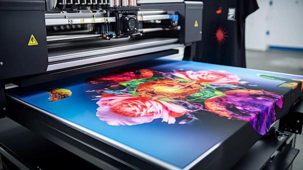 Mesin DTF printing modern untuk produksi kaos custom